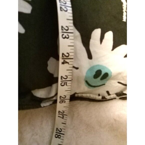 Neff Shirt Men's Size M Gray Dark Green Button Down Smiley Face Emoji Flower - Picture 12 of 12